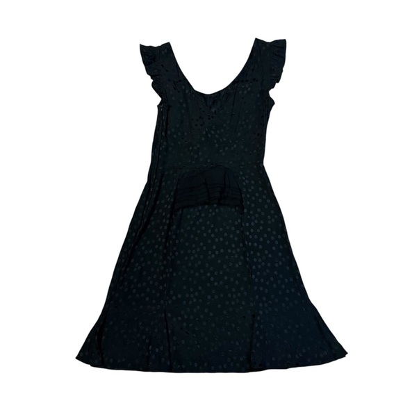 Betsey Johnson Black Polka Dot Silk Mini Dress Size 4 - Picture 4 of 7